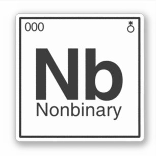 Sticker à éléments non binaires