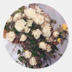 Sticker à enveloppe de bouquet rose