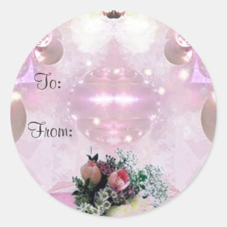 Sticker à étiquette cadeau Bouquet de fleurs