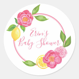 Sticker à étiquette Fleur de Citron Personnalisé M