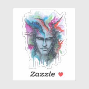 Sticker à facette aquarelle