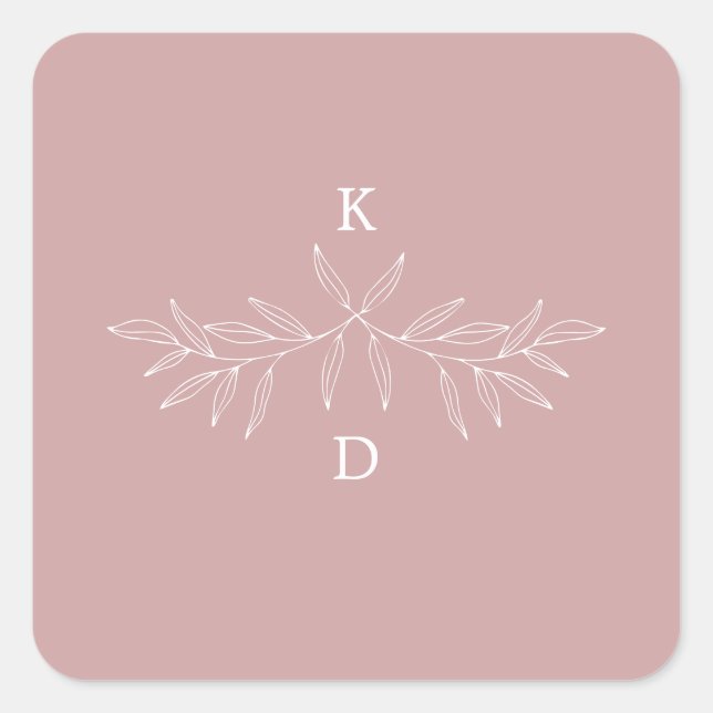 Sticker à Faire-part de mariage Laurel minimal (Devant)