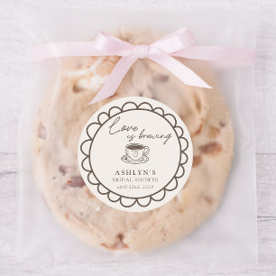 Sticker à Fête des mariées à thème de café à main