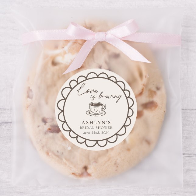 Sticker à Fête des mariées à thème de café à main (Créateur téléchargé)