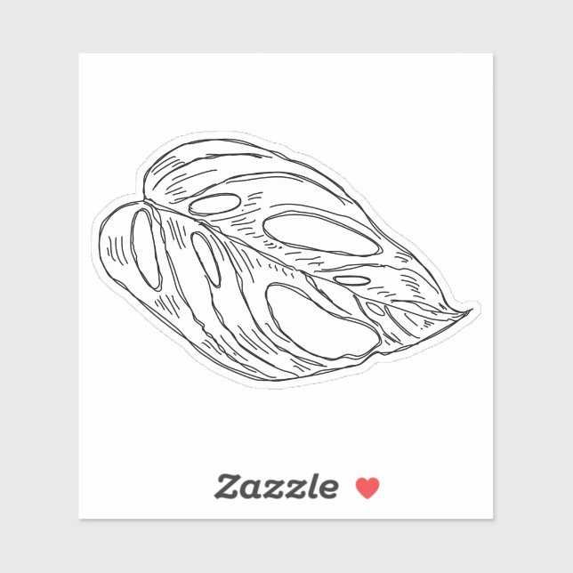Sticker à feuilles de pothos (Feuille)