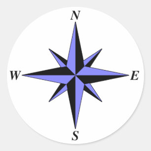 Sticker à flèches nord (bleu)