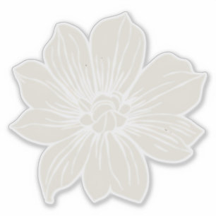 Sticker à fleurs blanches