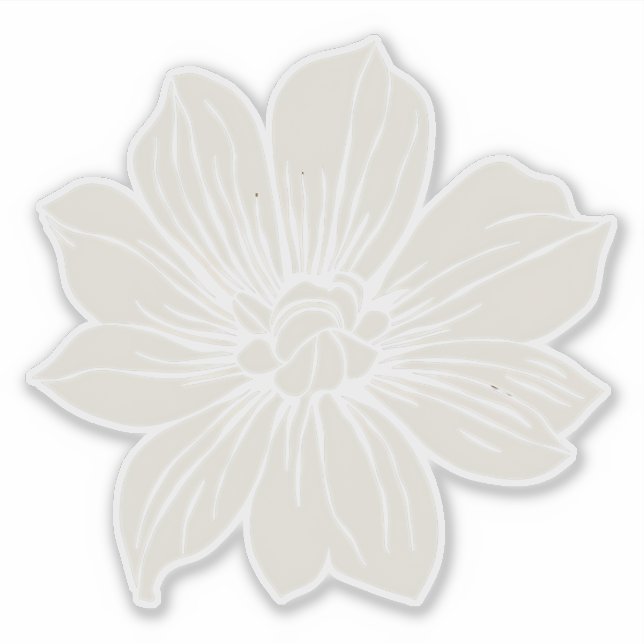 Sticker à fleurs blanches (Devant)