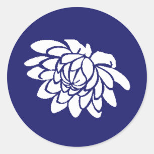 Sticker à fleurs Lotus (indigo)