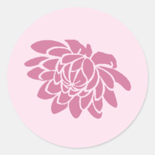 Sticker à fleurs Lotus (rose)
