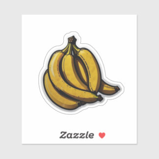 Sticker à la banane mignonne