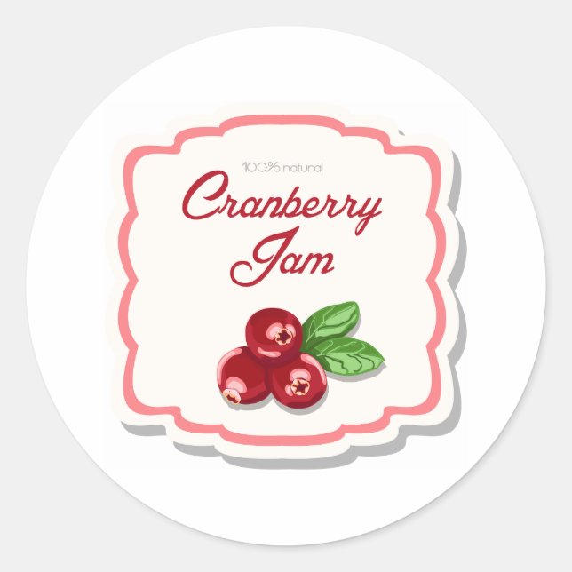 Sticker à la confiture de canneberge (Devant)
