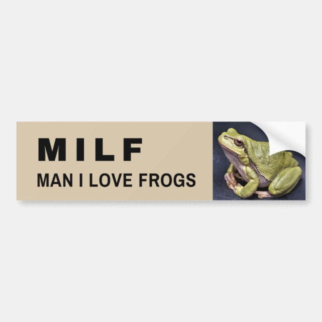 Sticker à la grenouille drôle - MILF Man I Love Fr (Devant)