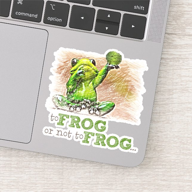 Sticker À la grenouille ou non à la grenouille ... (Détail)