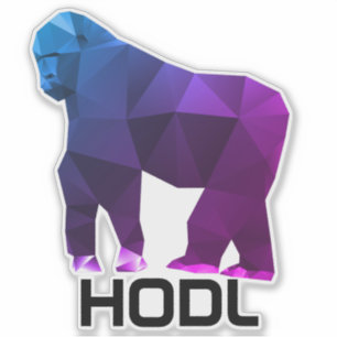 Sticker à l'aide des mains de diamant HODL