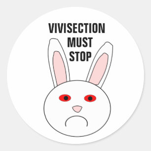 Sticker à lapin du laboratoire triste