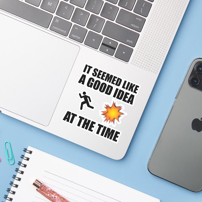 Sticker A L'Époque, C'Était Une Bonne Idée (Ordinateur portable avec iPhone)