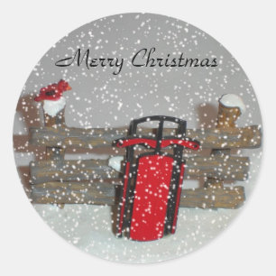 Sticker à motoneige Joyeux Noël