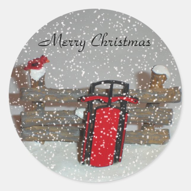 Sticker à motoneige Joyeux Noël (Devant)