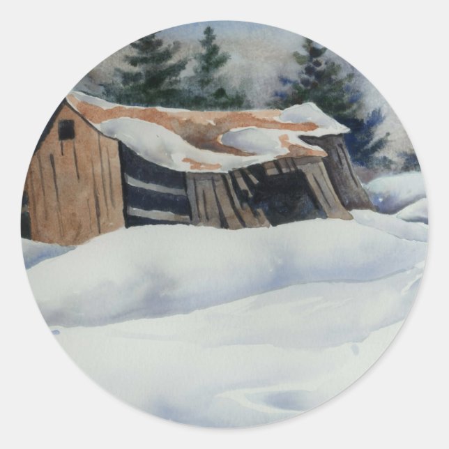 Sticker à neige en hiver (Devant)