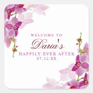 Sticker à orchidée tropicale