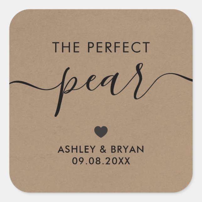 Sticker À Ours Parfait, Tag Cadeau, Kraft (Devant)