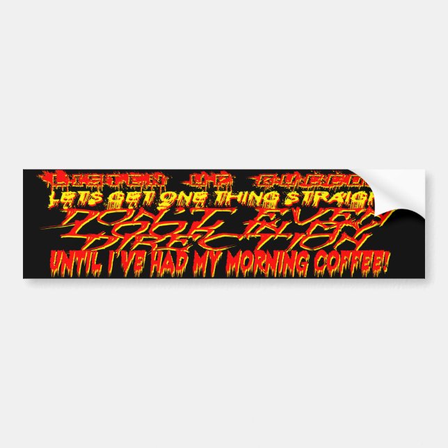 Sticker à pare-chocs agressif du matin (Devant)