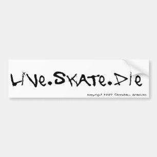 Sticker à pare-chocs de patinage en direct