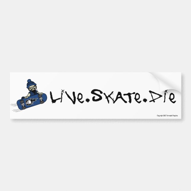 Sticker à pare-chocs de patinage en direct (Devant)