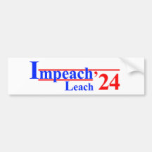 Sticker à pare-chocs Impeach Leach '24