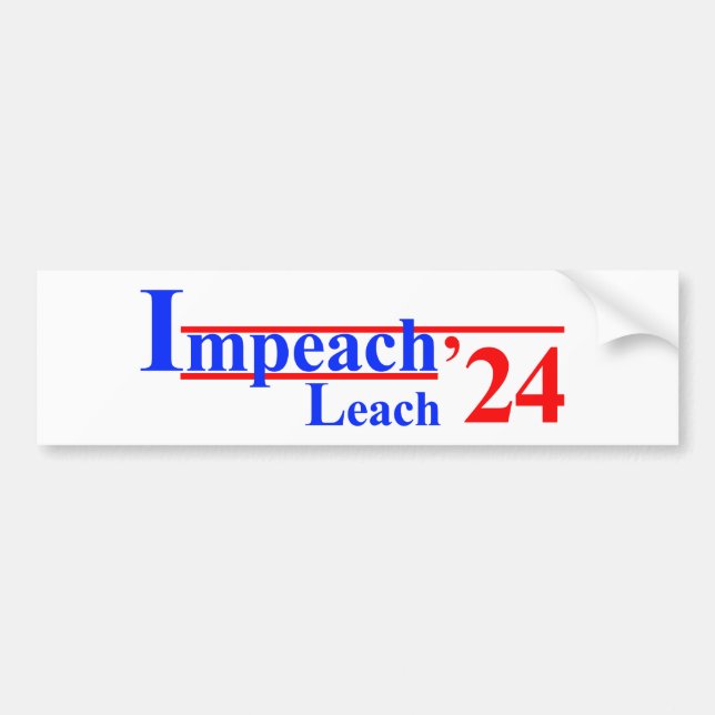 Sticker à pare-chocs Impeach Leach '24 (Devant)