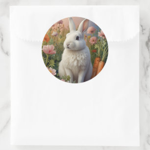 Sticker à patchs de lapin et de carottes Blossom