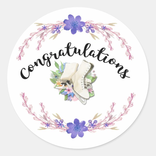 Sticker à patinage artistique Félicitations (Devant)