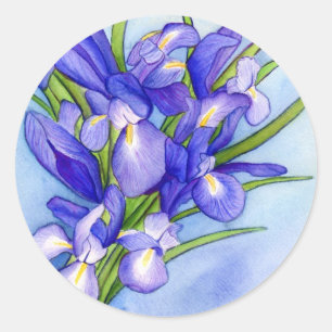 Sticker à peinture à fleurs Iris Bouquet