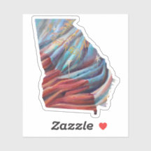 Sticker à peinture sur drapeau de l'État de Géorgi