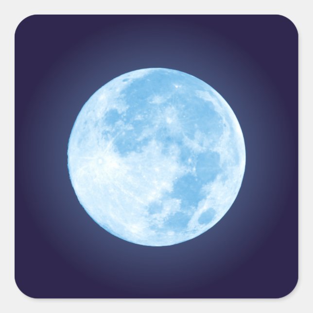 Sticker à Pleine lune bleue (Devant)