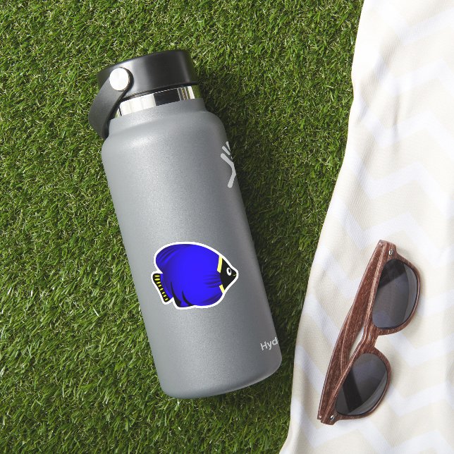 Sticker à poisson bleu jaune (HydroFlask Insitu)
