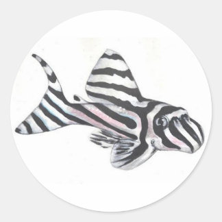 Sticker à poisson catfish Zebra Pleco L46