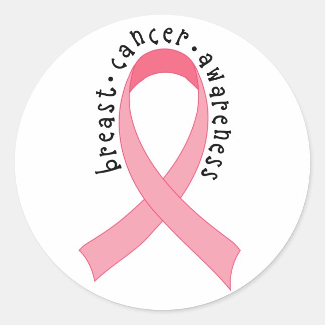 Sticker à ruban rose pour cancer du sein (Devant)