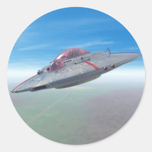 Sticker à soucoupe volante