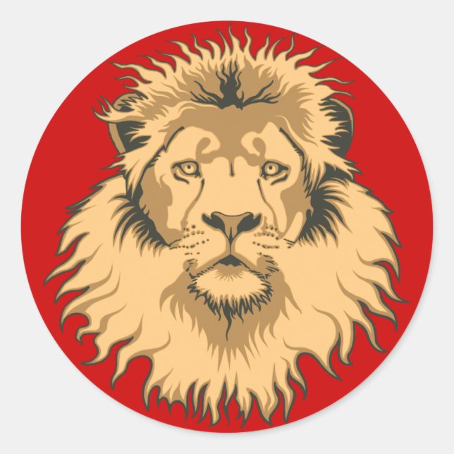 Sticker à tête de lion (Devant)