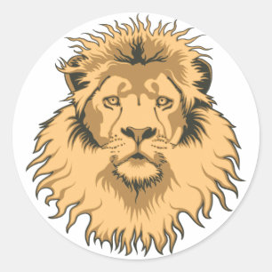 Sticker à tête de lion
