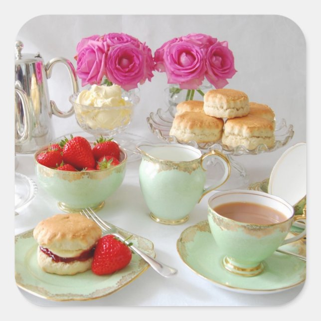 Sticker à thé de l'après-midi (Devant)