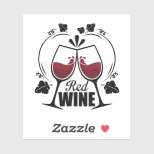 Sticker à vin rouge