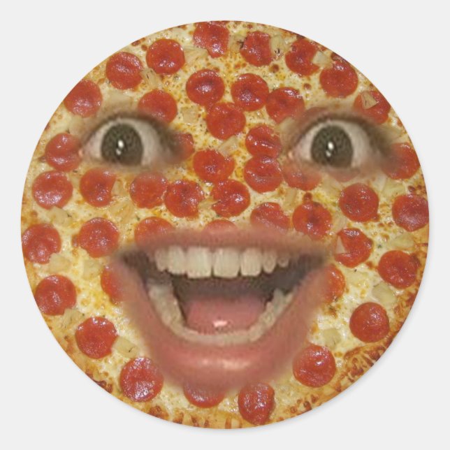 Sticker à visage de pizza (Devant)