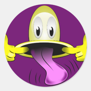 Sticker à visage idiot