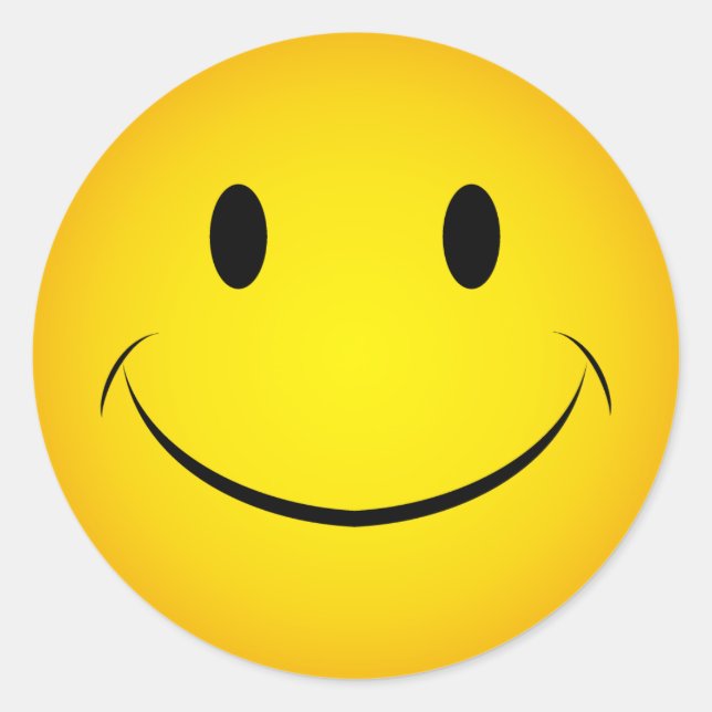 Sticker à visage jaune doré (Devant)
