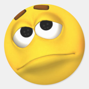 Sticker à visage triste