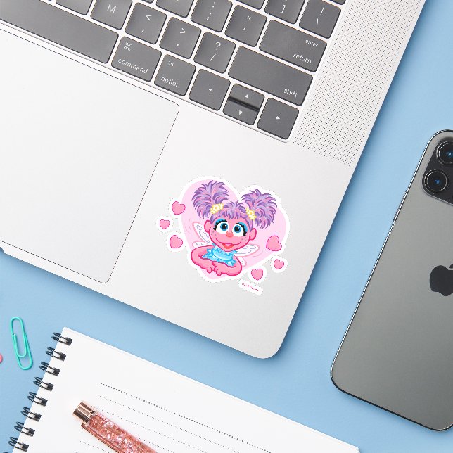 Sticker Abby Cadabby Valentine Hearts Graphisme (Ordinateur portable avec iPhone)