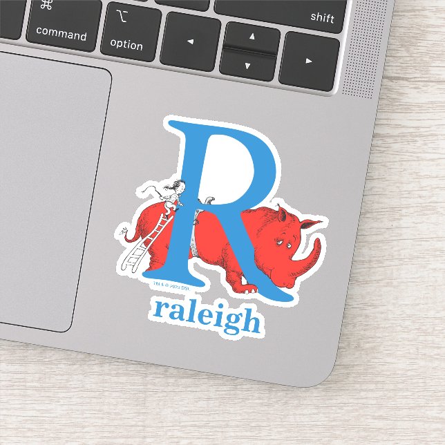 Sticker ABC du Dr Seuss : Lettre R - Blanc | Ajouter Votre (Détail)